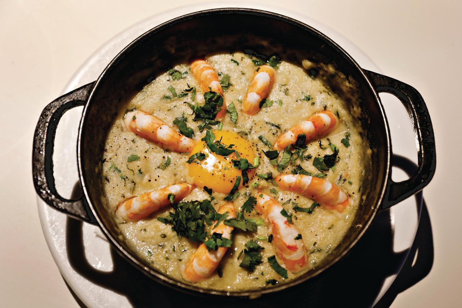 Açorda de camarão — traditional Alentejo food near Quinta dos Citrinos